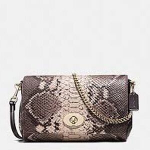 Coach Snake Embossed Mini Ruby Crossbody Purse -